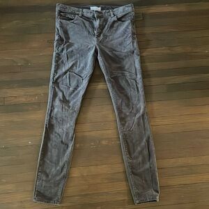 Loft size 6/28 gray corduroy skinny pants